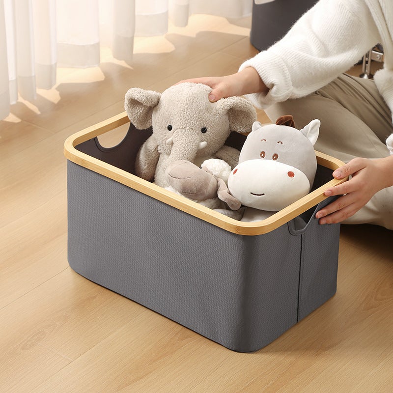 Household Dual-Use Oxford Cloth Dirty Clothes Basket Bedroom Change Of Clothes Toys Dirty Clothes Basket Foldableable Storage Basket - Image 4