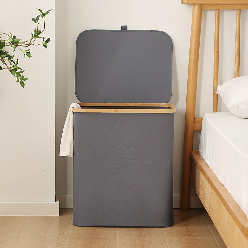 Household Dual-Use Oxford Cloth Dirty Clothes Basket Bedroom Change Of Clothes Toys Dirty Clothes Basket Foldableable Storage Basket - Image 3