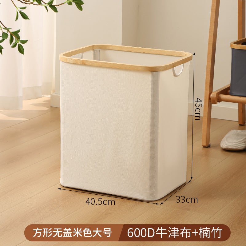Household Dual-Use Oxford Cloth Dirty Clothes Basket Bedroom Change Of Clothes Toys Dirty Clothes Basket Foldableable Storage Basket - Image 1