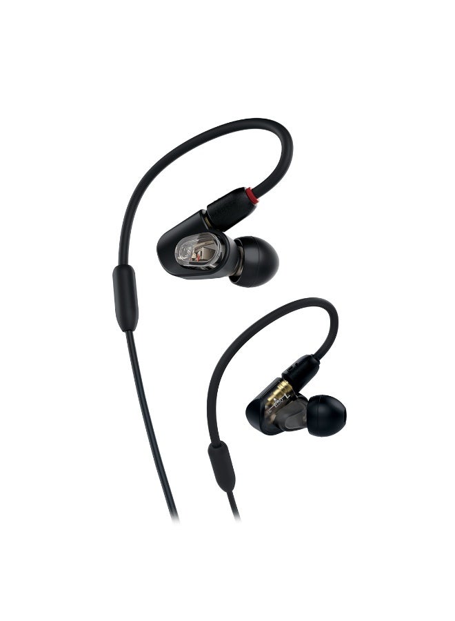 أوديو تكنيكا ATH-E50 Professional In-Ear Monitor Headphones Black - Image 1