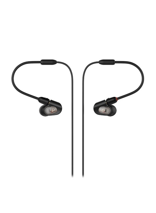 أوديو تكنيكا ATH-E50 Professional In-Ear Monitor Headphones Black - Image 2