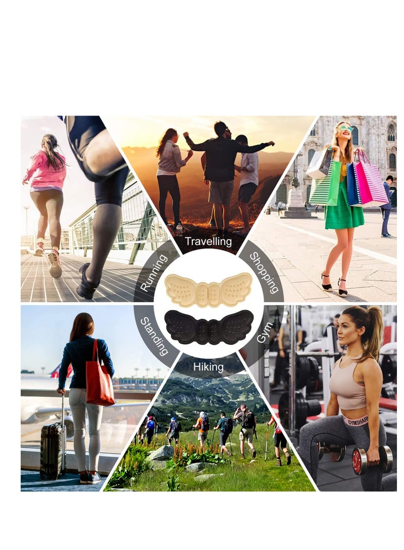 Zikra Heel Cushion Inserts, Heel Grips Shoe Pads for Loose Shoes Too Big Inserts Grips Liners Heel Blister Protectors for Women Men, Prevent Heel Slip and Blister 4Pairs Thin - Image 2