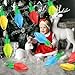 Deermon Multicolored Xmas Light Bulb Foil Balloon 24 Pack Red Blue Gold Green Christmas Light Bulb Decor Balloons for Christmas Party Living Room Stairs Festival Holiday Birthday Party Decoration - Image 4