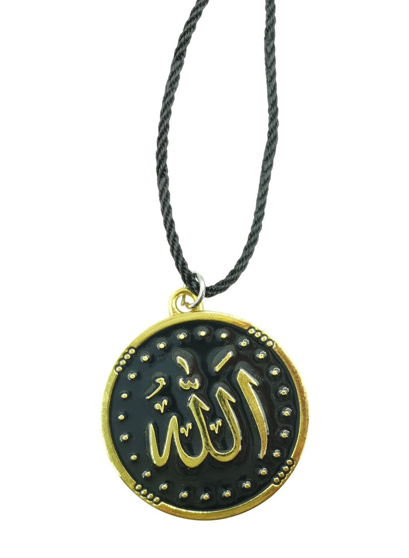NMC Arabic ALLAH Emblem Car Mirror Hanging Pendant Decorative Metal Chain - Image 2