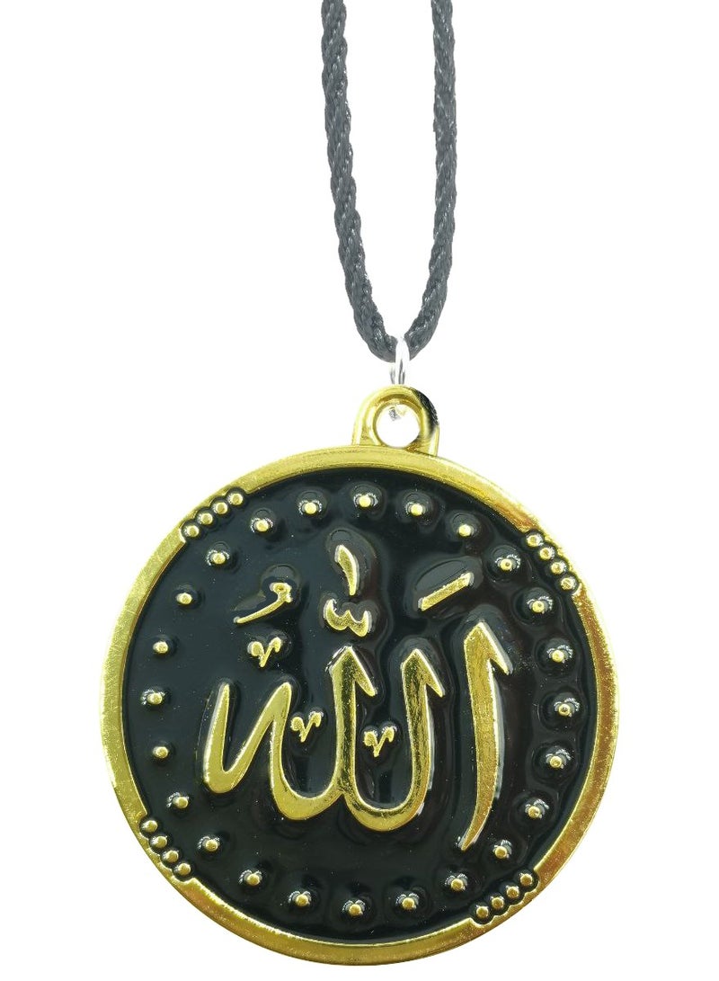 NMC Arabic ALLAH Emblem Car Mirror Hanging Pendant Decorative Metal Chain - Image 3