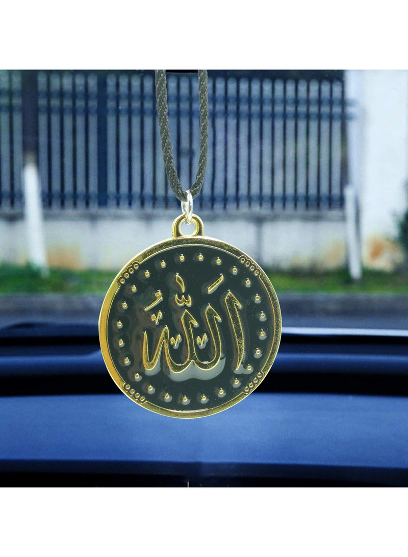 NMC Arabic ALLAH Emblem Car Mirror Hanging Pendant Decorative Metal Chain - Image 4