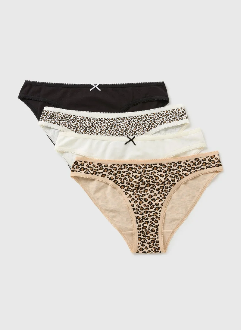 Matalan 4 Pack Multicolour Animal Mini Knickers
