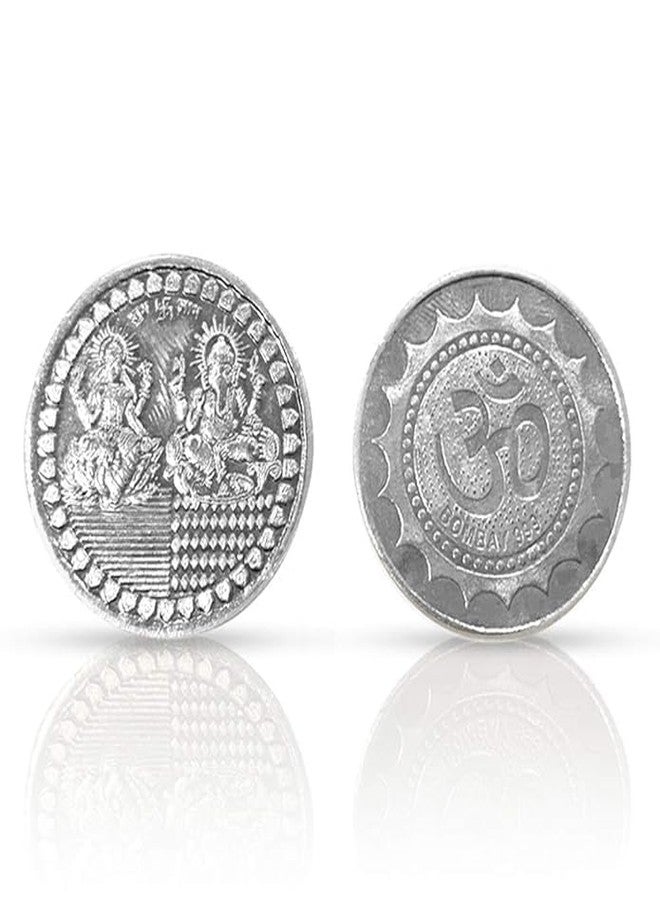 RELBEES Silver Plated Laxmi Ganesh Coin Set, 10 Grams Each, Pack of 12, Perfect for Diwali and Corporate Gifts - Image 2