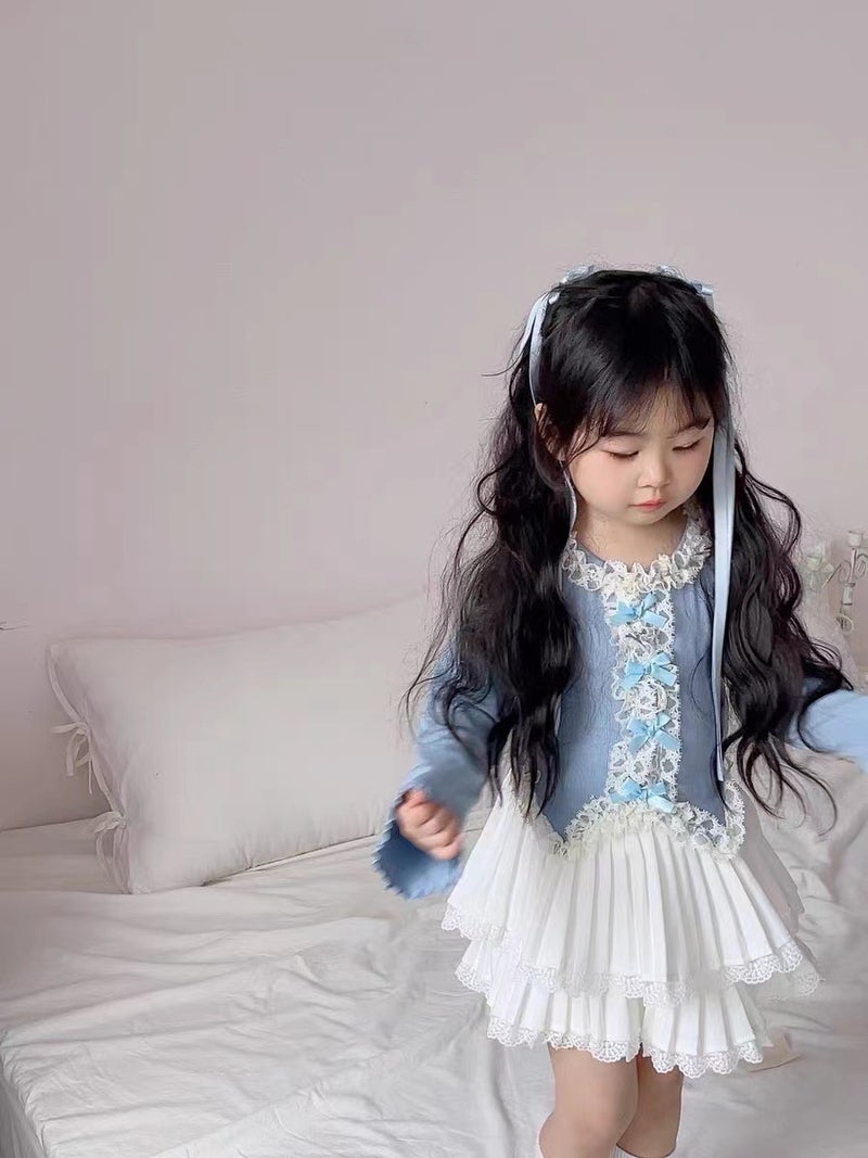 Girl'S Lolita Skirt Spring Summer Autumn Cake Skirt Children'S Pleated Skirt Little Girl'S Puffy Skirt Trendy Short Skirt - Image 3