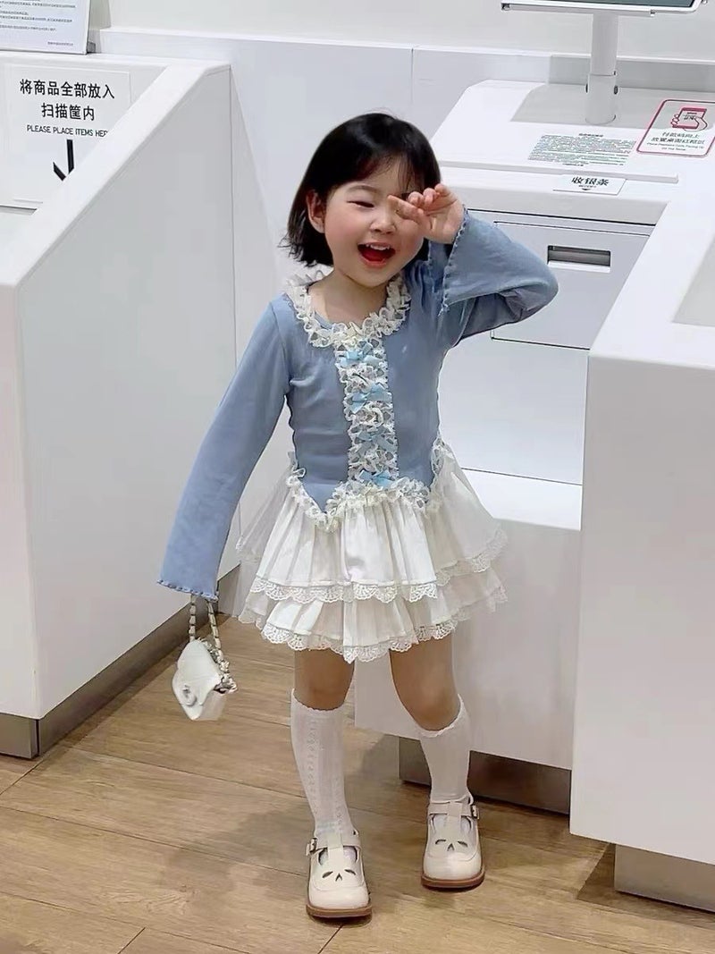 Girl'S Lolita Skirt Spring Summer Autumn Cake Skirt Children'S Pleated Skirt Little Girl'S Puffy Skirt Trendy Short Skirt - Image 4