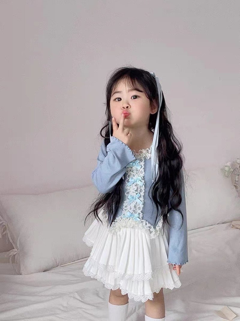 Girl'S Lolita Skirt Spring Summer Autumn Cake Skirt Children'S Pleated Skirt Little Girl'S Puffy Skirt Trendy Short Skirt - Image 2