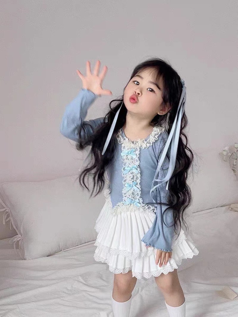 Girl'S Lolita Skirt Spring Summer Autumn Cake Skirt Children'S Pleated Skirt Little Girl'S Puffy Skirt Trendy Short Skirt - Image 1