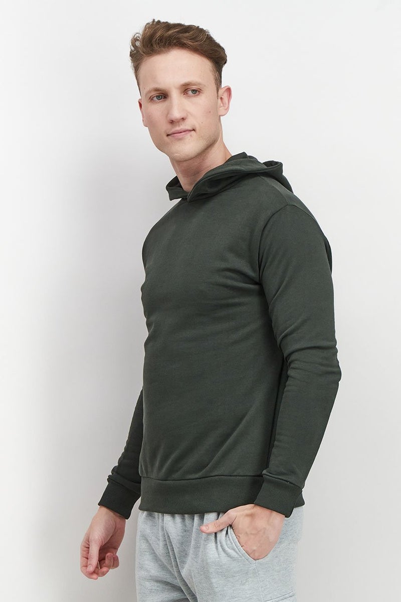 Baldinini Men Hooded Long Sleeve Sweatshirt, Green - Image 2
