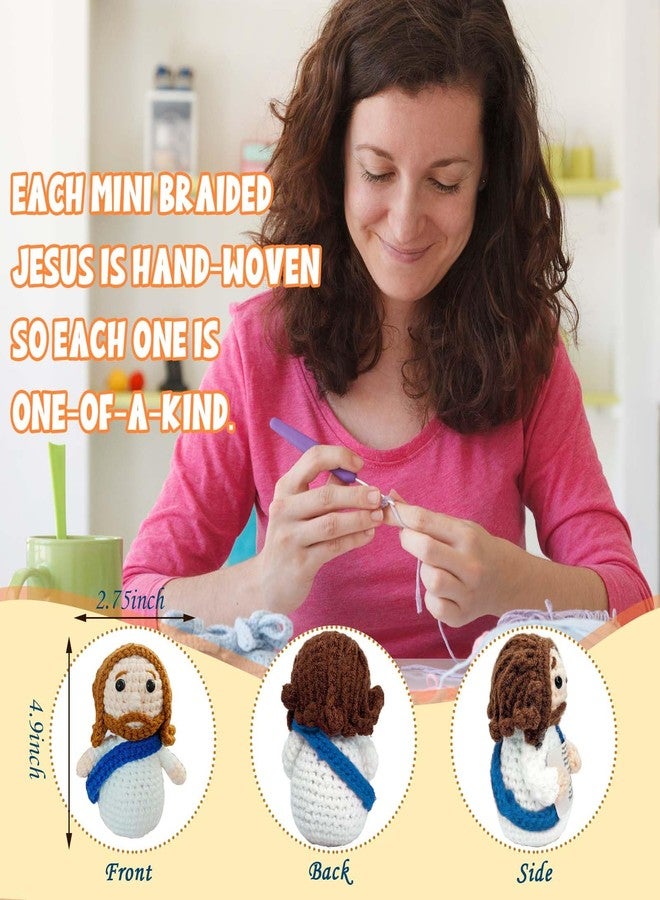 RVEAFA Mini Crochet Jesus Figures Gifts for Women Faith Cute Jesus Plush Christian Stuff Easter Basket Religious Gifts for Kids Christian Gift for Easter, Birthday, Prayer Room Essentials - Image 2