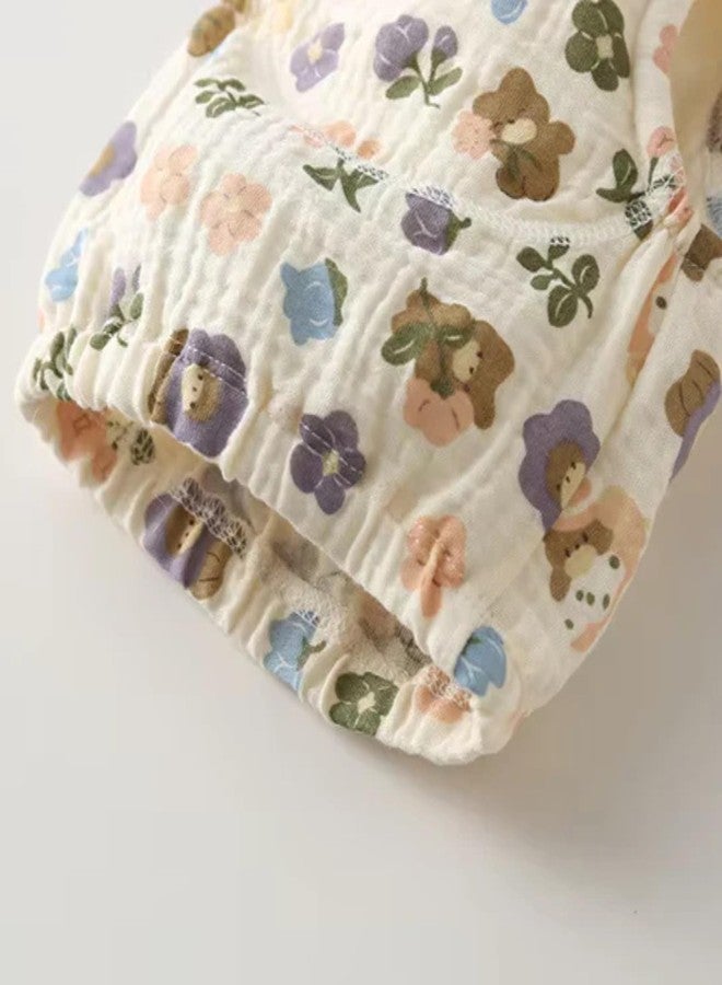 ASJAR Muslin Baby Cotton Cloth Diaper | Washable & Skin-Friendly Diaper for Daily Use Reusable | Pack of 2 | Size : M | Multicolor - Image 4