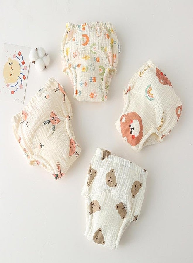 ASJAR Muslin Baby Cotton Cloth Diaper | Washable & Skin-Friendly Diaper for Daily Use Reusable | Pack of 2 | Size : M | Multicolor - Image 5