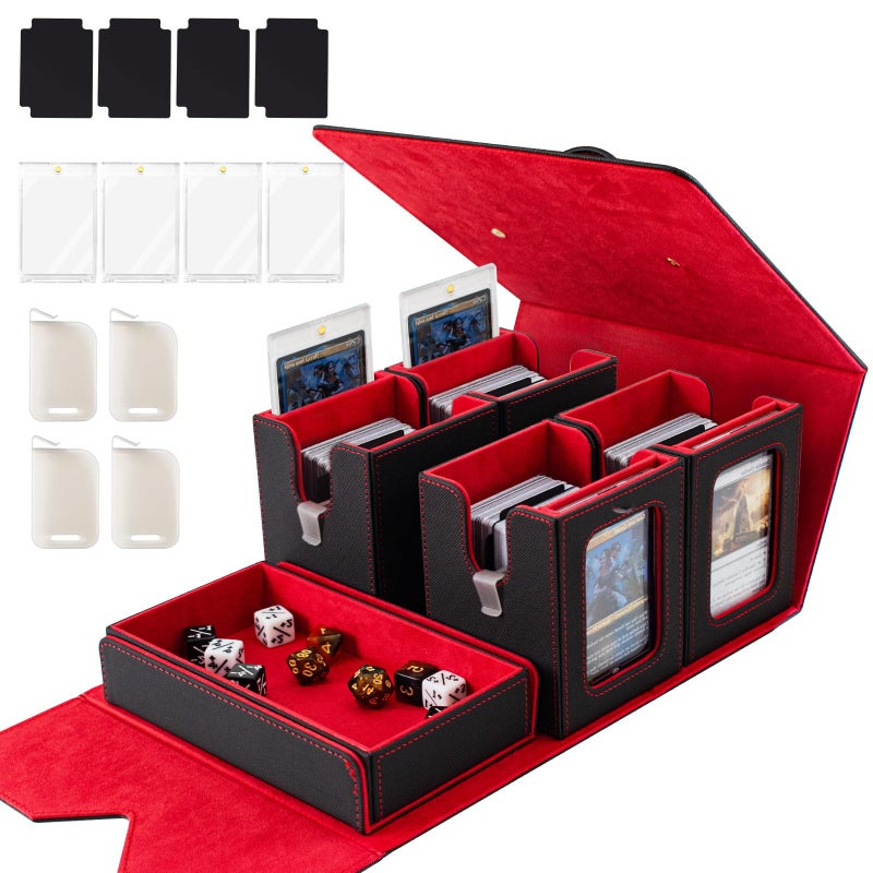 Yuunaie Trading Card Storage Box, Deck Box for MTG, Removable Magic Card Deck Box with Dice Tray for TCG, Outdoor Waterproof Card Storage Box for Commander - Image 1
