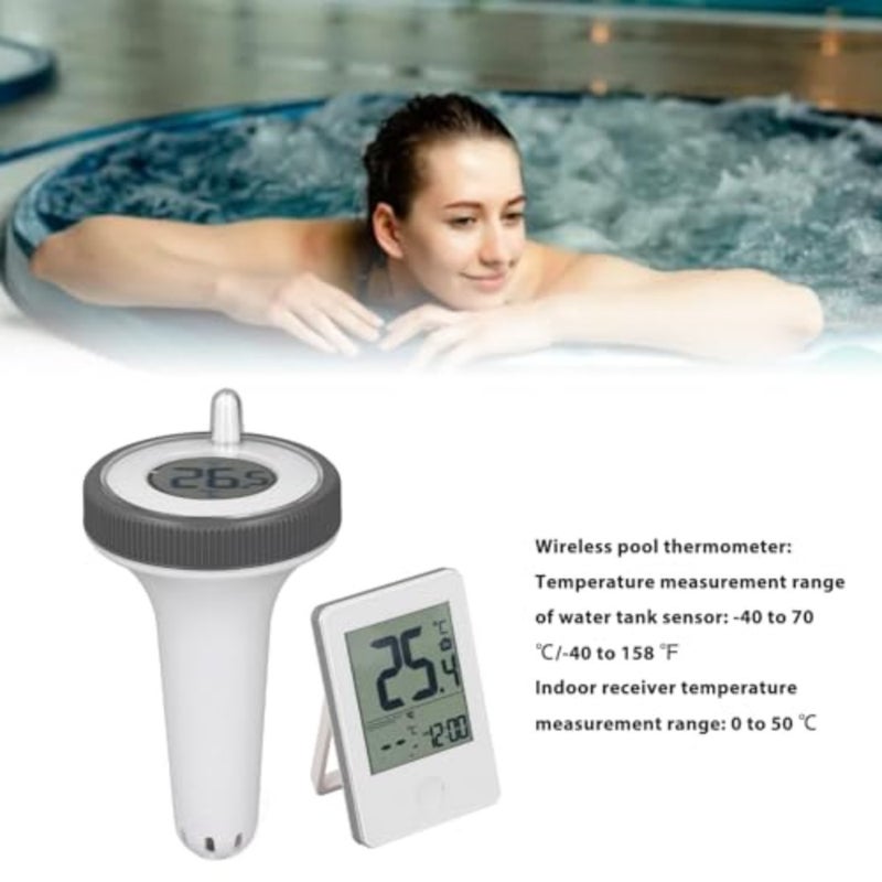 Digital Pool Thermometer with LCD Display 0.1 Accuracy Waterproof Wireless Floating Thermometer Easy-Read for Hot Tub, Ice Bath, Aquarium, Pond Home Outdoor Use - Image 3