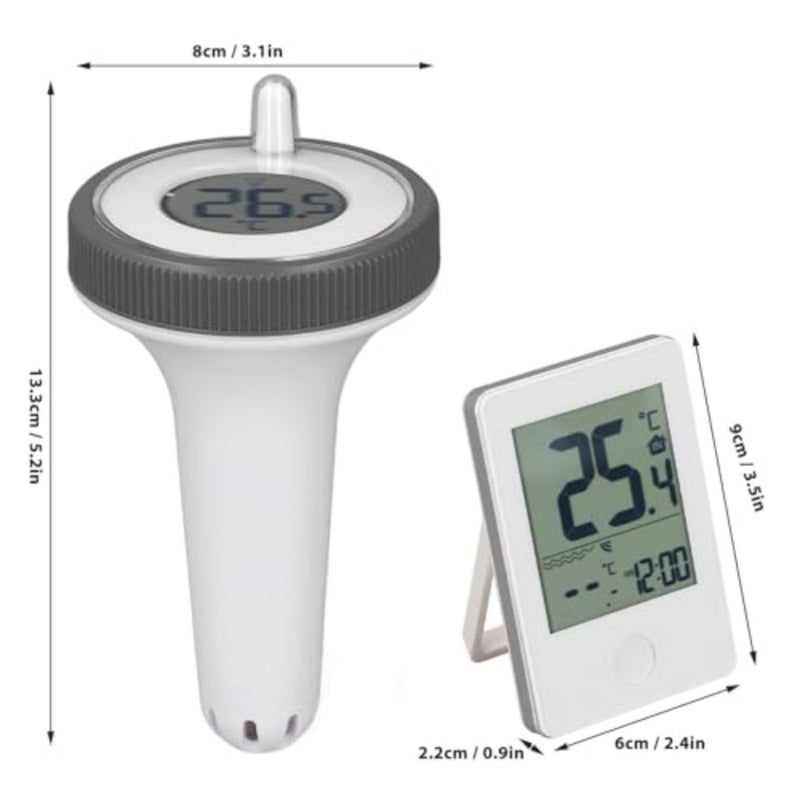 Digital Pool Thermometer with LCD Display 0.1 Accuracy Waterproof Wireless Floating Thermometer Easy-Read for Hot Tub, Ice Bath, Aquarium, Pond Home Outdoor Use - Image 2
