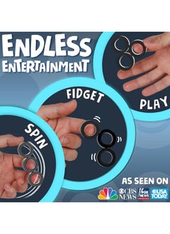 BUNMO BUNMO Stocking Stuffers for Teens - Magnetic Rings - Fidget Toys Adults - Magnetic Fidget Rings - Stocking Stuffers for Adults - Addictive Fidget Toy for Boys & Girls - Great Teen Gift - Black  - Image 3