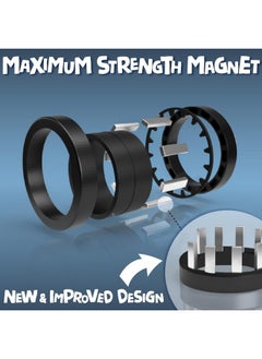 BUNMO BUNMO Stocking Stuffers for Teens - Magnetic Rings - Fidget Toys Adults - Magnetic Fidget Rings - Stocking Stuffers for Adults - Addictive Fidget Toy for Boys & Girls - Great Teen Gift - Black  - Image 5
