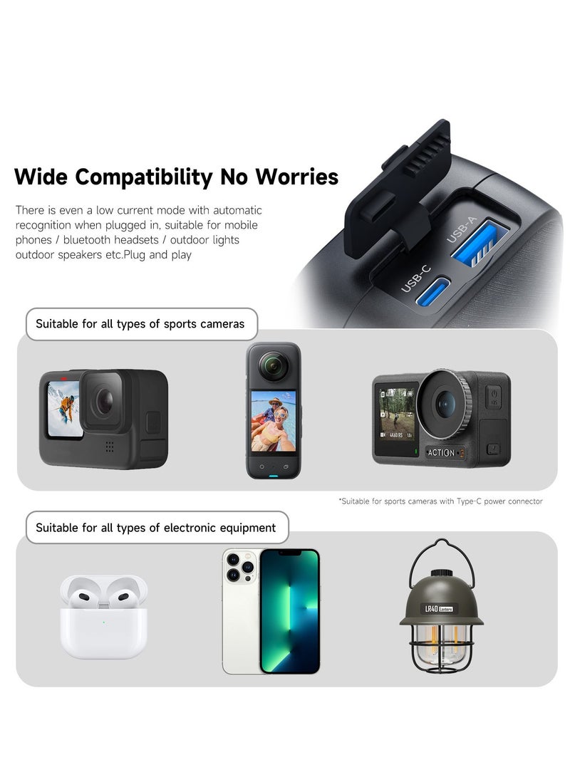 TELESIN Storage Charging Box Power Bank for GoPro HERO 11 10 9 8 7 6 5 Battery