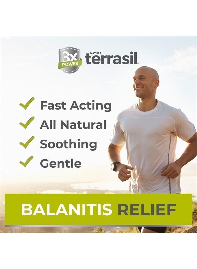 Terrasil مجموعة صابون تنظيف وتخفيف التهاب الحشفة مكونة من منتجين - علاج التهاب الحشفة للرجال، مرهم طبيعي للقلفة لعلاج أعراض التهاب الحشفة: الحكة والتهيج. تم اختباره من قبل أطباء الجلدية (أنبوب 14 جرام + قطعة صابون) - Image 4