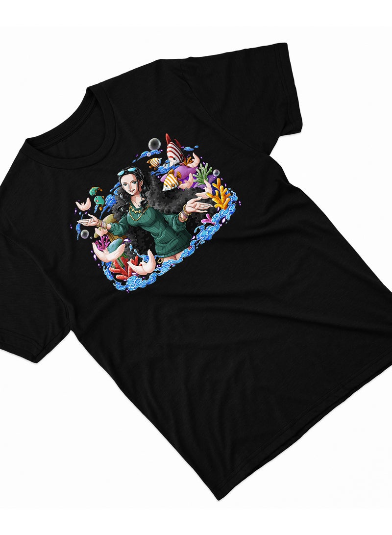 Fashion World Cotton T-shirt Printed with High-quality Anime One piece Nico Robin - Image 2