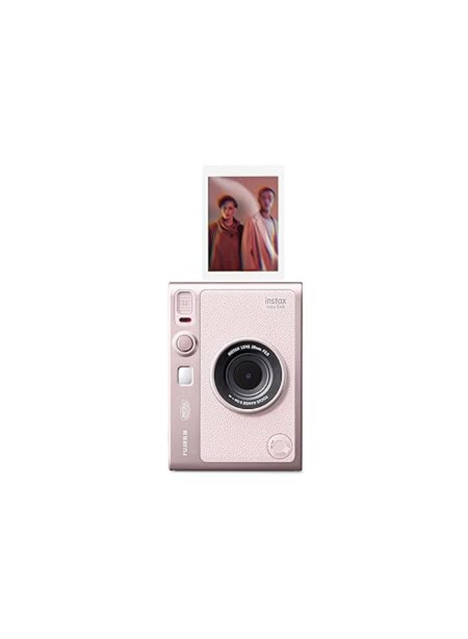 instax mini EVO 2-in-1 Hybrid Digital camera and photo printer, 2.7 inch rear LCD screen, with 10 lens and 10 film effects, uses instax mini film sold separately, Gentle Rose colour