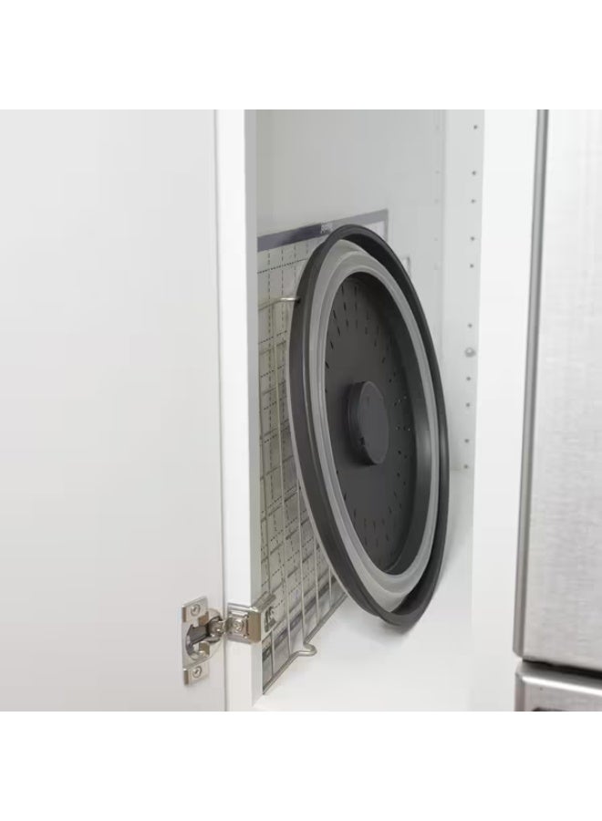 توفولو غطاء طعام قابل للطي ومتين ومقاوم للحرارة مناسب للميكروويف، لون فحمي، كبير الحجم - Image 1