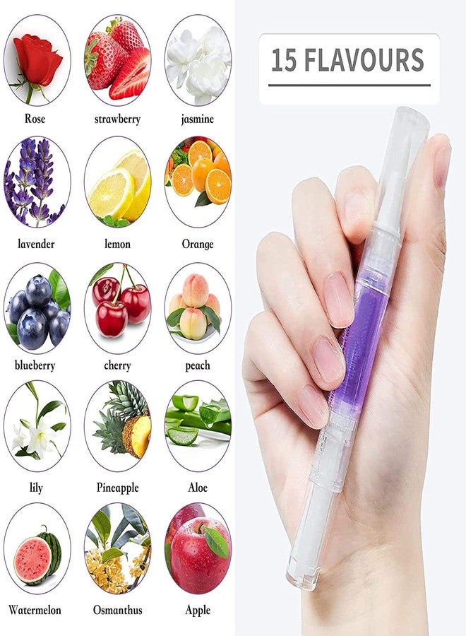 NAILWIND Nail Cuticle Oil Pen, Nail Cuticle Oils Nutrition Oil Pen Cuticle Revitalizer Oil Pen for Nails with Soft Brush Cuticle Oil Bulk Softener Moist Gel Nail Treatment Nourishment Fruity - Image 3