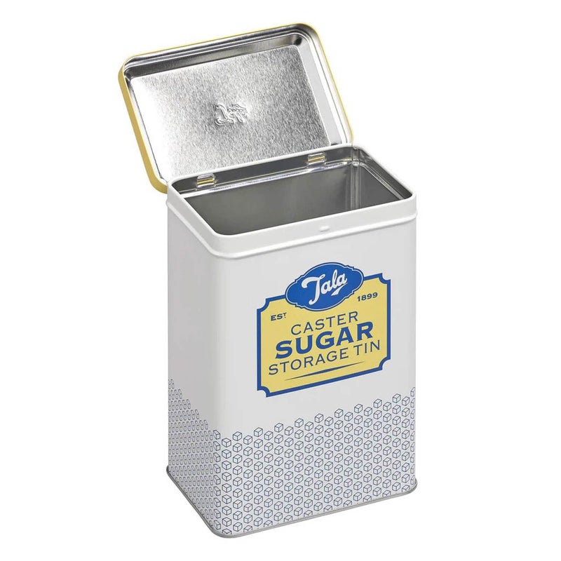تالا Tala Originals Storage Tin, Metal, Yellow and Cream Nostalgic Design, Holds a Full Bag of Caster Sugar (Sugar Not Included) - Image 4