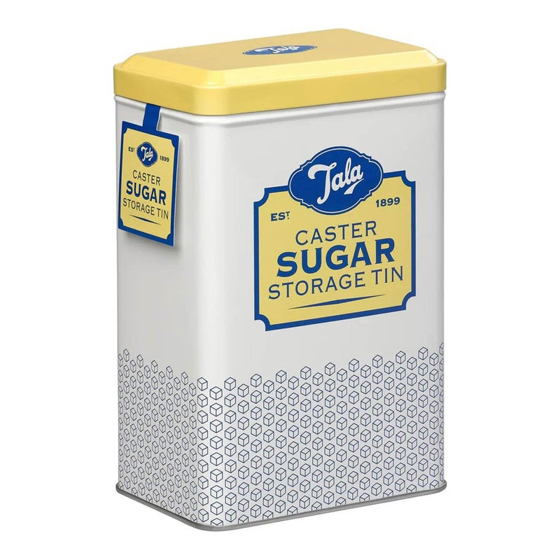 تالا Tala Originals Storage Tin, Metal, Yellow and Cream Nostalgic Design, Holds a Full Bag of Caster Sugar (Sugar Not Included) - Image 5