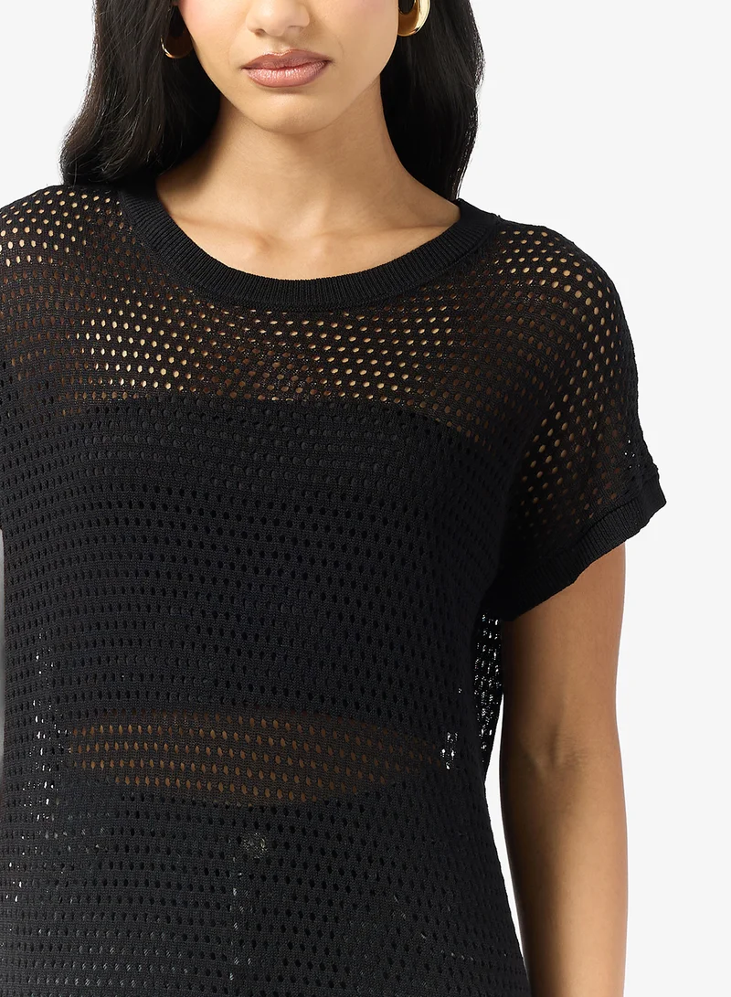 جينجر بلوزة محبوكة مفتوحة