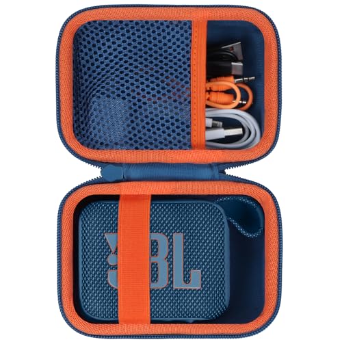 Lebakort Hard Case Compatible with JBL GO 4 GO 3 Portable Speaker (Blue Case) - Image 1