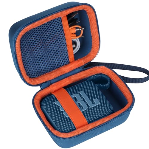Lebakort Hard Case Compatible with JBL GO 4 GO 3 Portable Speaker (Blue Case) - Image 2