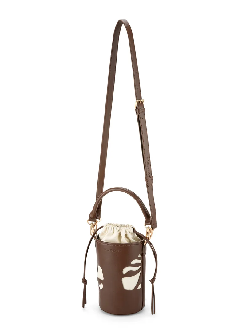 Veganologie Bucket Bag in Brown Made From 2 Bamboo Stems