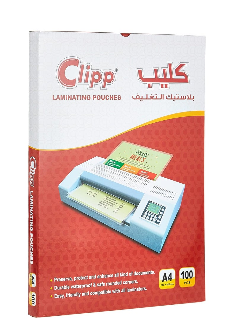 كليب بلاستيك تغليف حراري مقاس A4 شفاف