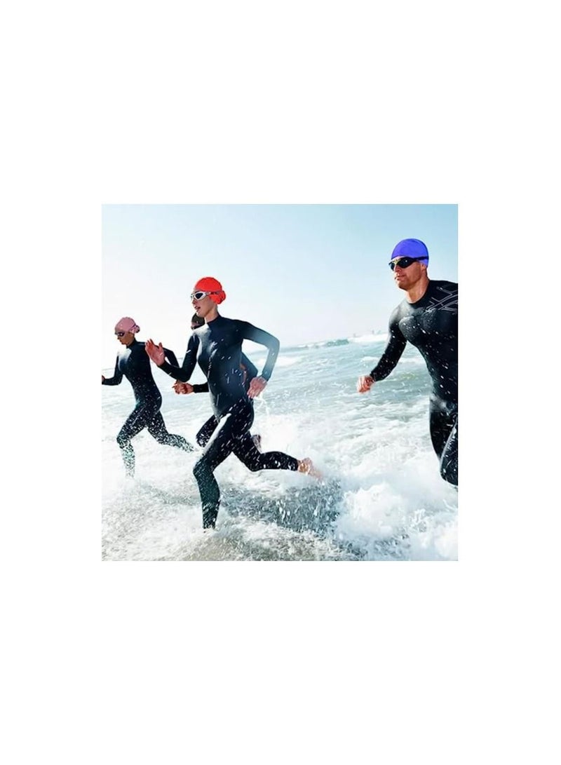 Generic Unisex Silicone Swim Cap Swimming Hat Non Slip Elastic Hair Ear Protection Solid Color - Image 5
