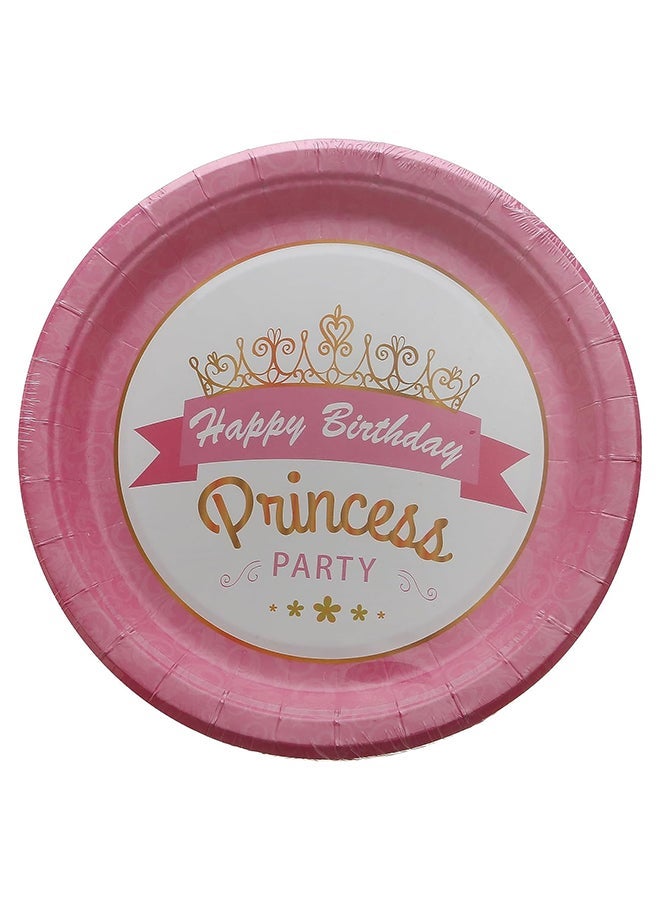 7-Inch Pink Princess Party Plates (Pack of 10) Ideal for Party, Celebration, Decoration, Theme, Birthdays - Image 1