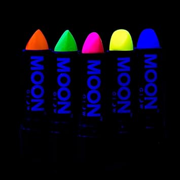 Moon Glow Neon UV Lipstick by Moon Glow Intense set of 5 colours Bright Neon Coloured Lipstick Glows under UV - Image 2
