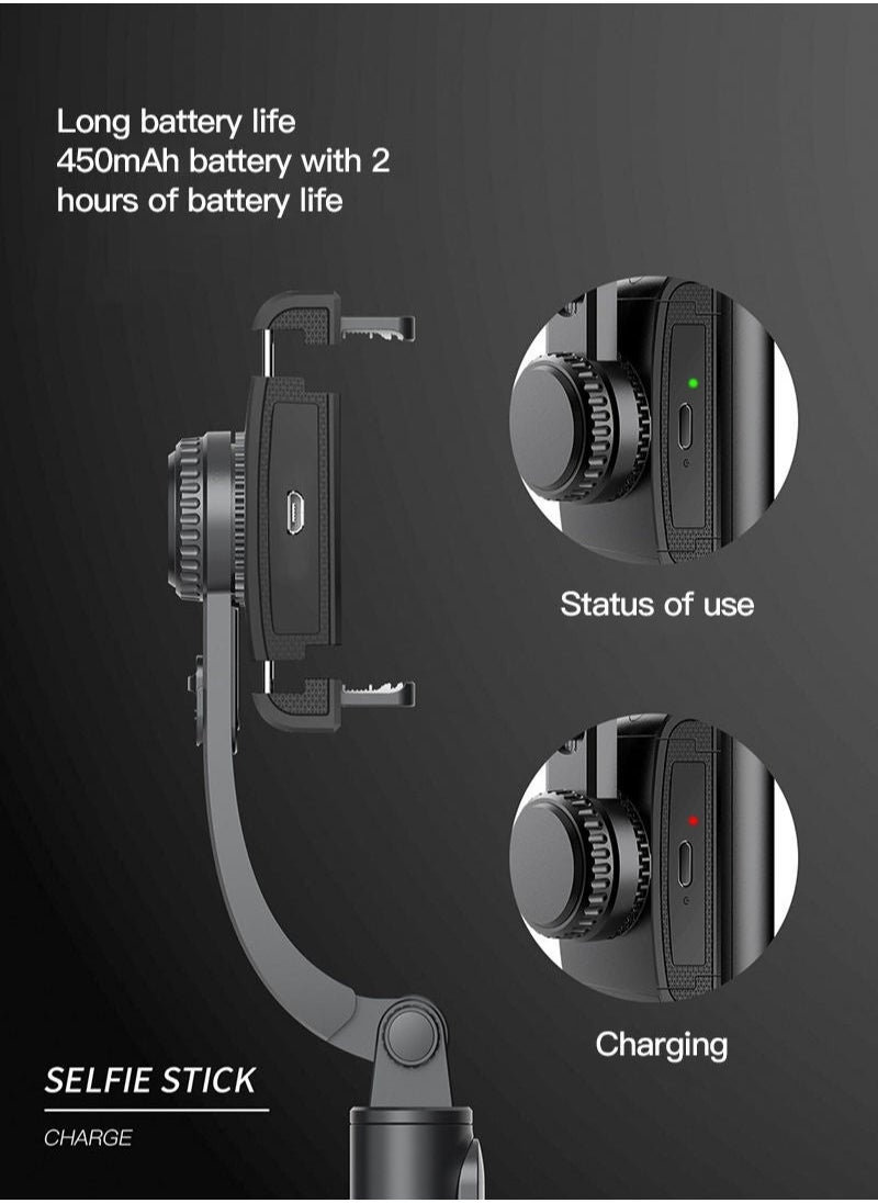 Generic - Smartphone Handheld Gimbal With Fill Light, Anti-shaked Three-axis Stabilizer, Selfie Stick For Vlog Recording - Image 1