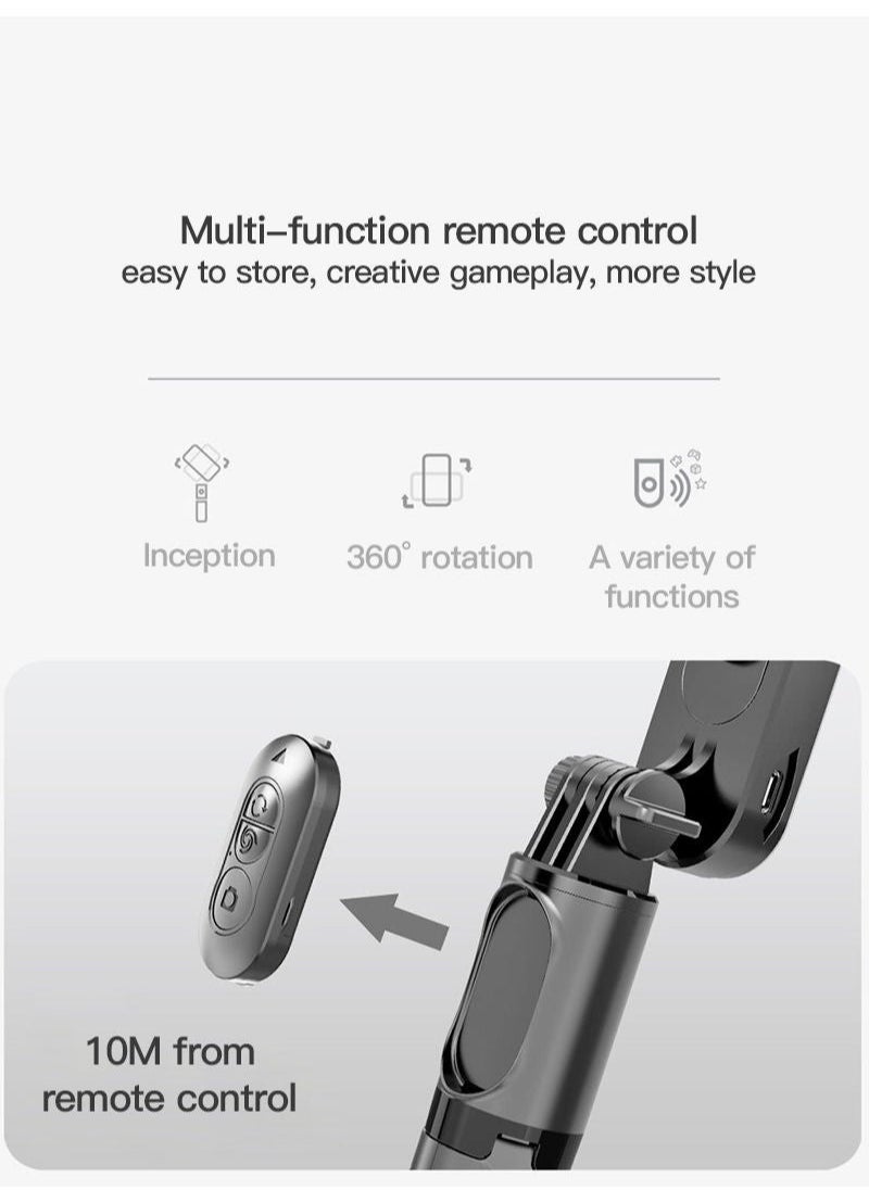 Generic - Smartphone Handheld Gimbal With Fill Light, Anti-shaked Three-axis Stabilizer, Selfie Stick For Vlog Recording - Image 1