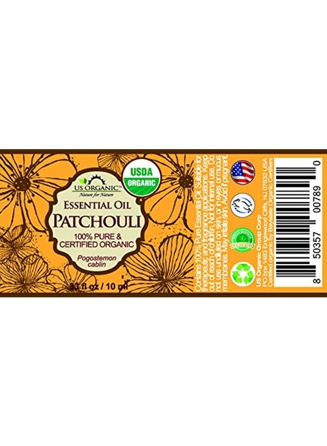 US Organic 100% Pure Patchouli Essential Oil - USDA Certified Organic, Steam Distilled - W/Euro droppers (More Size Variations Available) (10 ml / .33 fl oz) - Image 2