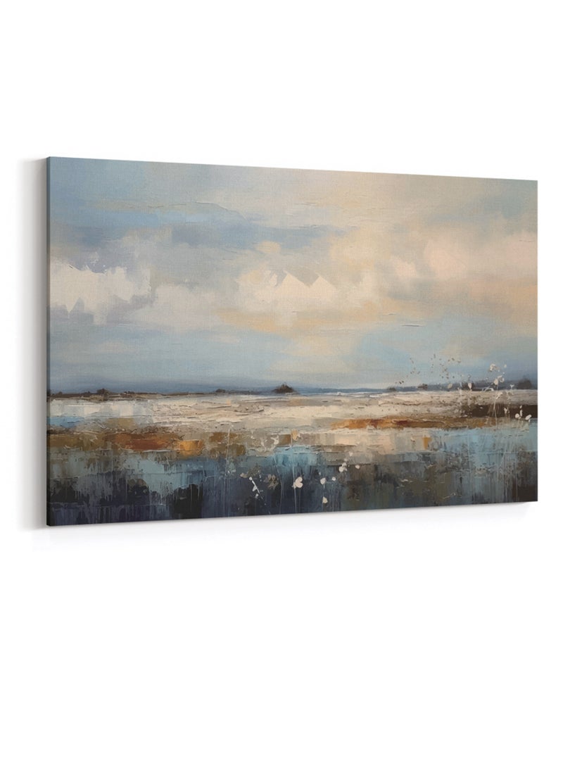 LOWHA Canvas Wall Art Stretched Over Wooden Frame with Beautiful Landscape Painting - Image 4