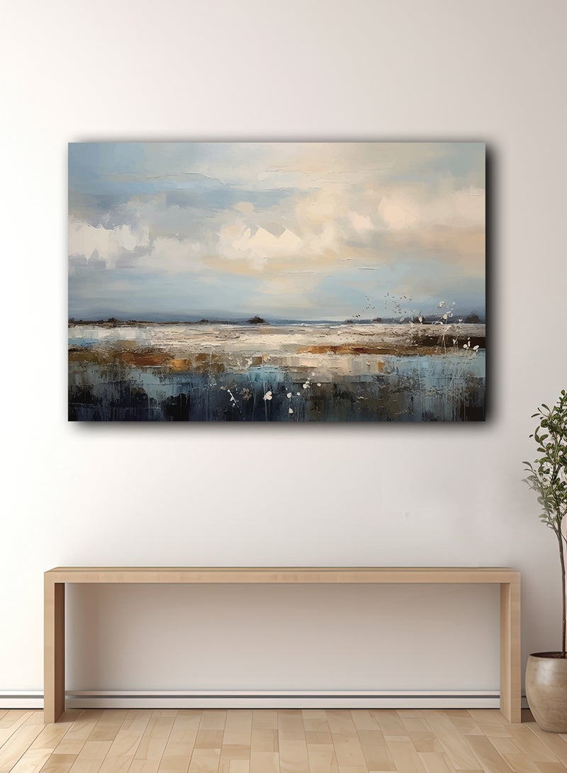 LOWHA Canvas Wall Art Stretched Over Wooden Frame with Beautiful Landscape Painting - Image 2