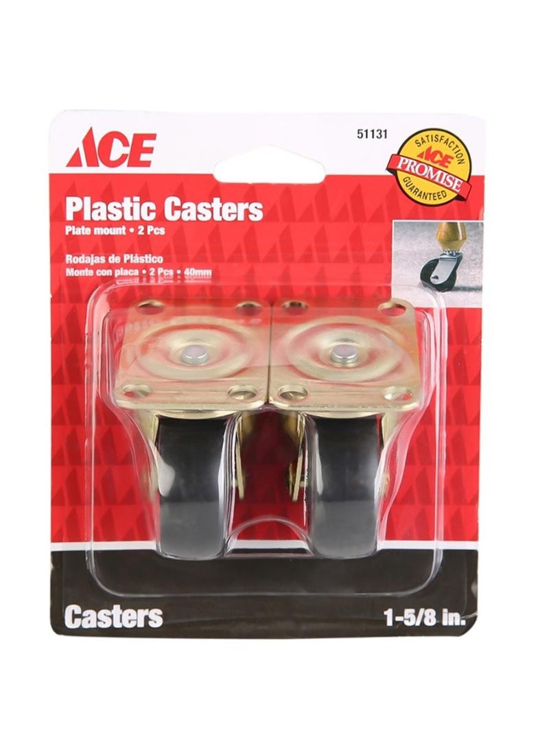 ACE Ace Plastic Casters Pack Of 2 4cm 51131 