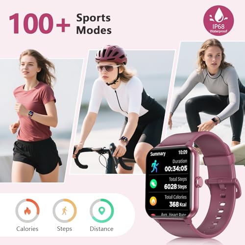 Blackview ساعة ذكية بلاك فيو 2026 تتبع اللياقة البدنية للرجال والنساء مع مراقبة معدل ضربات القلب و SpO2 ونوم 2 أحزمة 100 وضع رياضي مقاومة للماء IP68 متعقب النشاط لأجهزة Android و iPhone - Image 3