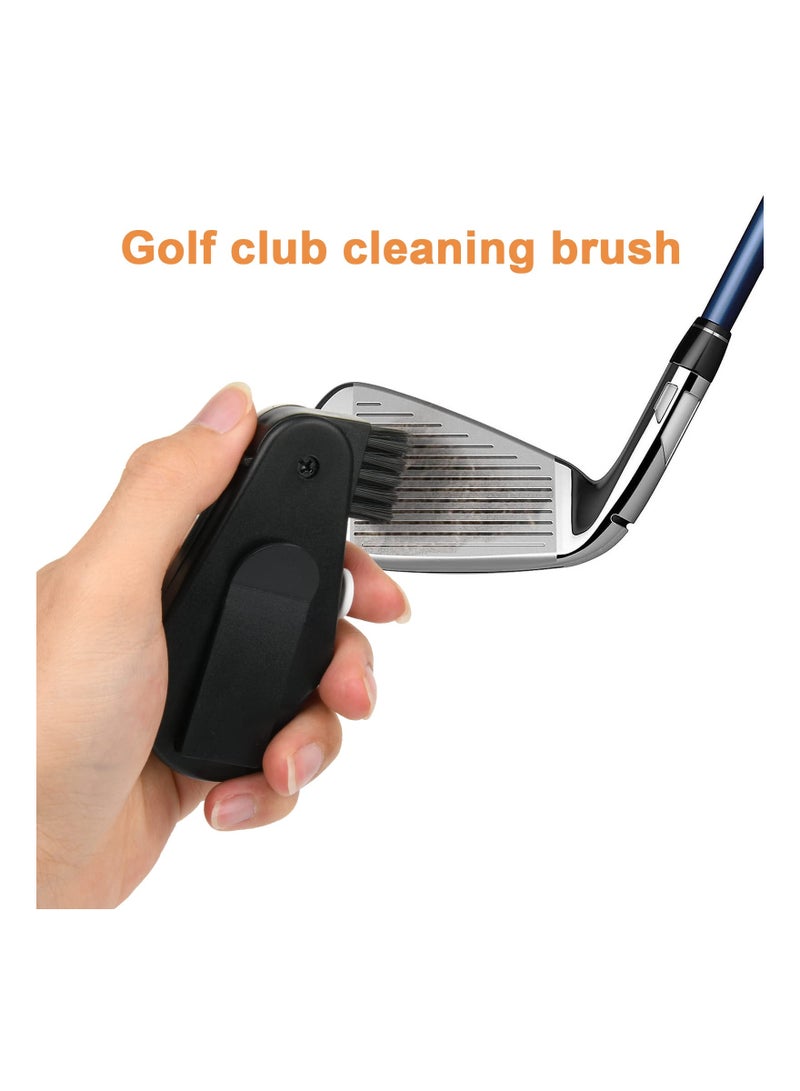 SOLARAE Golf Club Brush, 2 Pack Golf Multi-Tool Foldable 5 in 1 Golf Tool with Divot Tool, Stroke Score Counter, Ball Marker, and Groove Cleaner, Portable Golf Accessories Tool with Clip, Cleaning Tools - Image 2