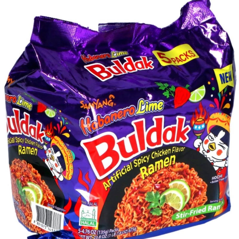 Samyang Habanero Lime Flavor Buldak Ramen Pack of 5 - Image 3